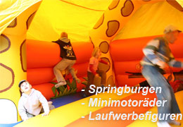 Kinderanimation, Springburgen mieten